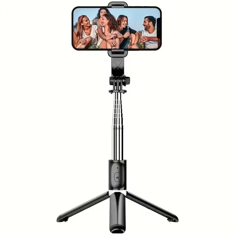 Selfie Stick Tripod with Wireless Remote, Extendable 360° Rotating Phone Holder Stand, Compatible with iPhone & Android, for Travel Vlog Live Streaming Content Creator