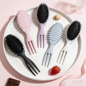 Three-Pronged Air Cushion Hair Brush for Wet & Dry Hair, Detangling & Scalp Massage Comb, Smooth Hair Styling, Reduce Breakage, Hair Care Tool
