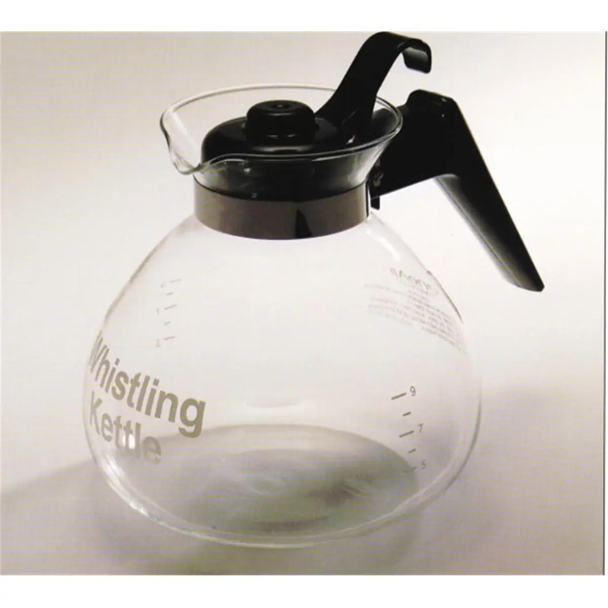 212 MAIN 12-Cup Glass Stovetop Whistling Kettle - Glass Body, Metal-Plastic Components, Secure Lid, Essential for Camp Kitchen Coffee & Tea Prep, Camping, Heat Resistant, Emergency Whistle Coffee & Tea Pots, 12-Cup Cap.