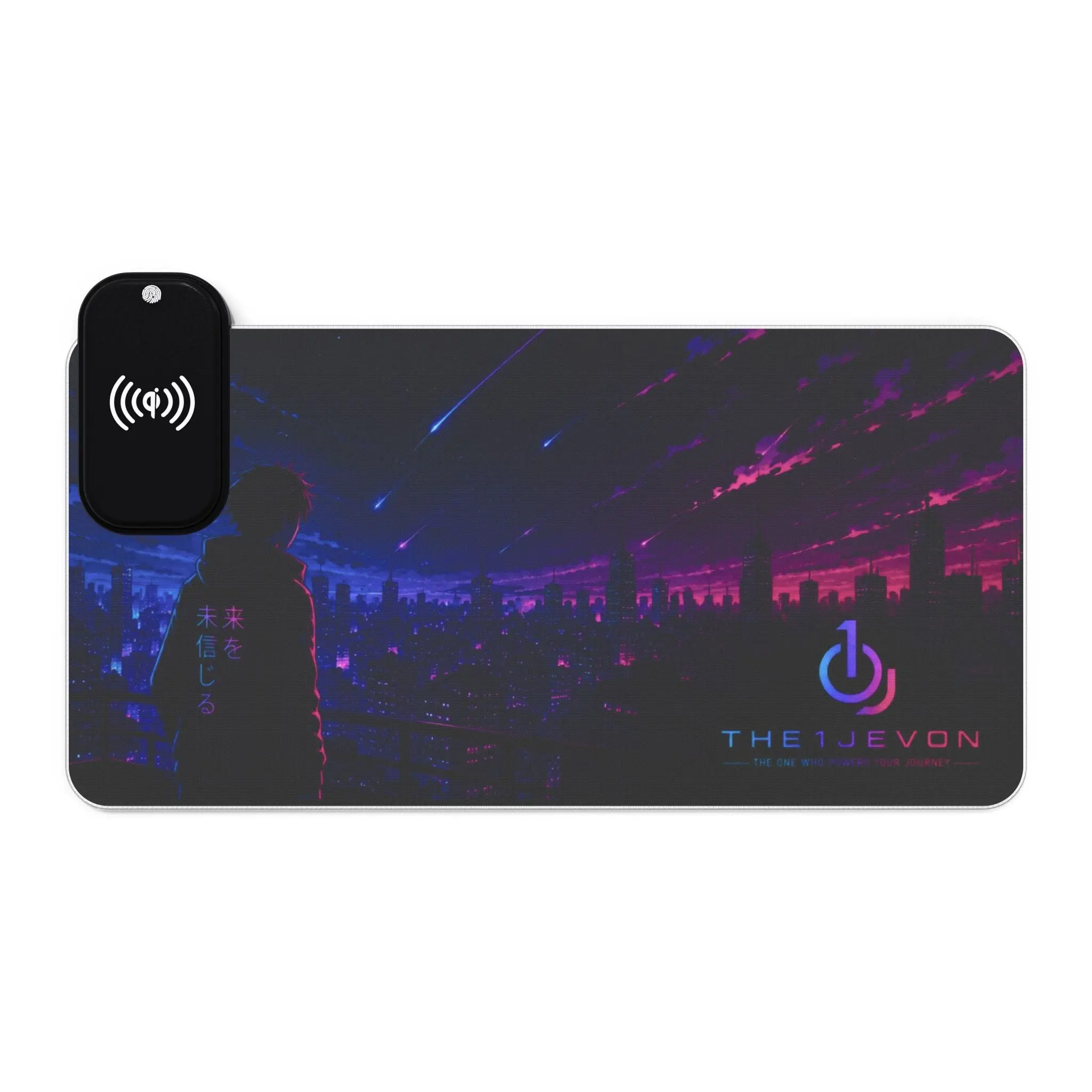 LED RGB Gaming Mouse Pad with Wireless Charger — Neon Arena Design