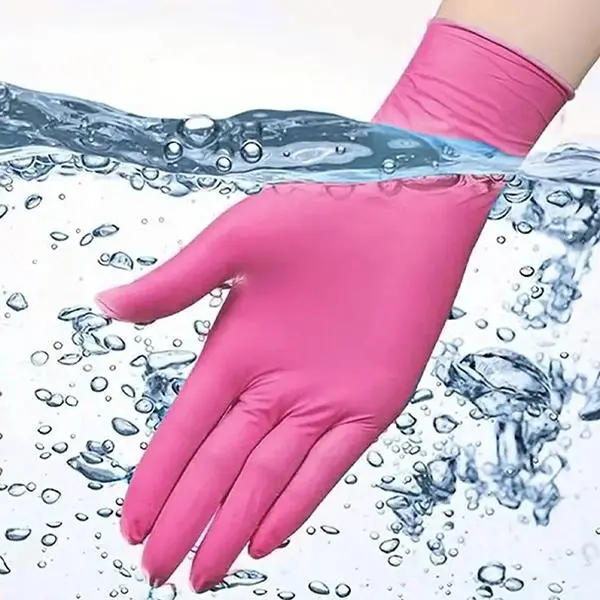 100pcs Nitrile Gloves, Disposable Powder-Free Latex-Free Household Kitchen Durable Cleaning Gloves for Home Cleaning, Dishwashing, Beauty and Sofa Care Use, Gloves For Washing Dishes