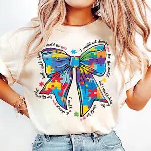 Autism , Autism Bow , Autism Awareness , Coquette Bow , Puzzle Autism Ribbon, Autism Teacher Shirt , Autism Life Shirt
