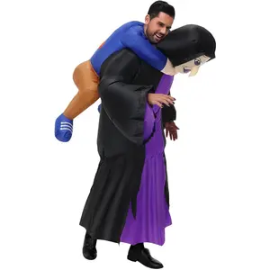 Inflatable Witch Costume for Adult Halloween Blow Up Costumes Funny Scary Outfit for Parties Cosplay Men Women Costume