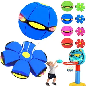Magic Meta Ball, Magic Bouncing Ball, Light Up Magic Meta Ball for Kids Soft Transforming Magic Flying Saucer Bouncy Balls for Indoor Outdoor Play