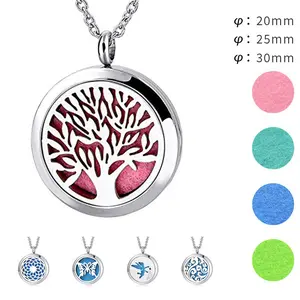 GAb Aromatherapy Essential Oil Diffuser Necklace 316L Stainless Steel Locket Pendant for Mother Girlfriend Wife