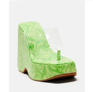 Peep Toe Wedge Heel-Platform