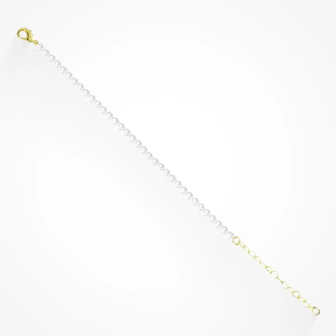 EVRY JEWELS Gold or Silver Plated Women's Hypoallergenic Girly Pearly Bracelet