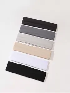 6pcs Women's Sweat-Wicking Sports Hairbands, Multi-Color Comfortable Headbands for Yoga Running, Fashion Hair Accessories