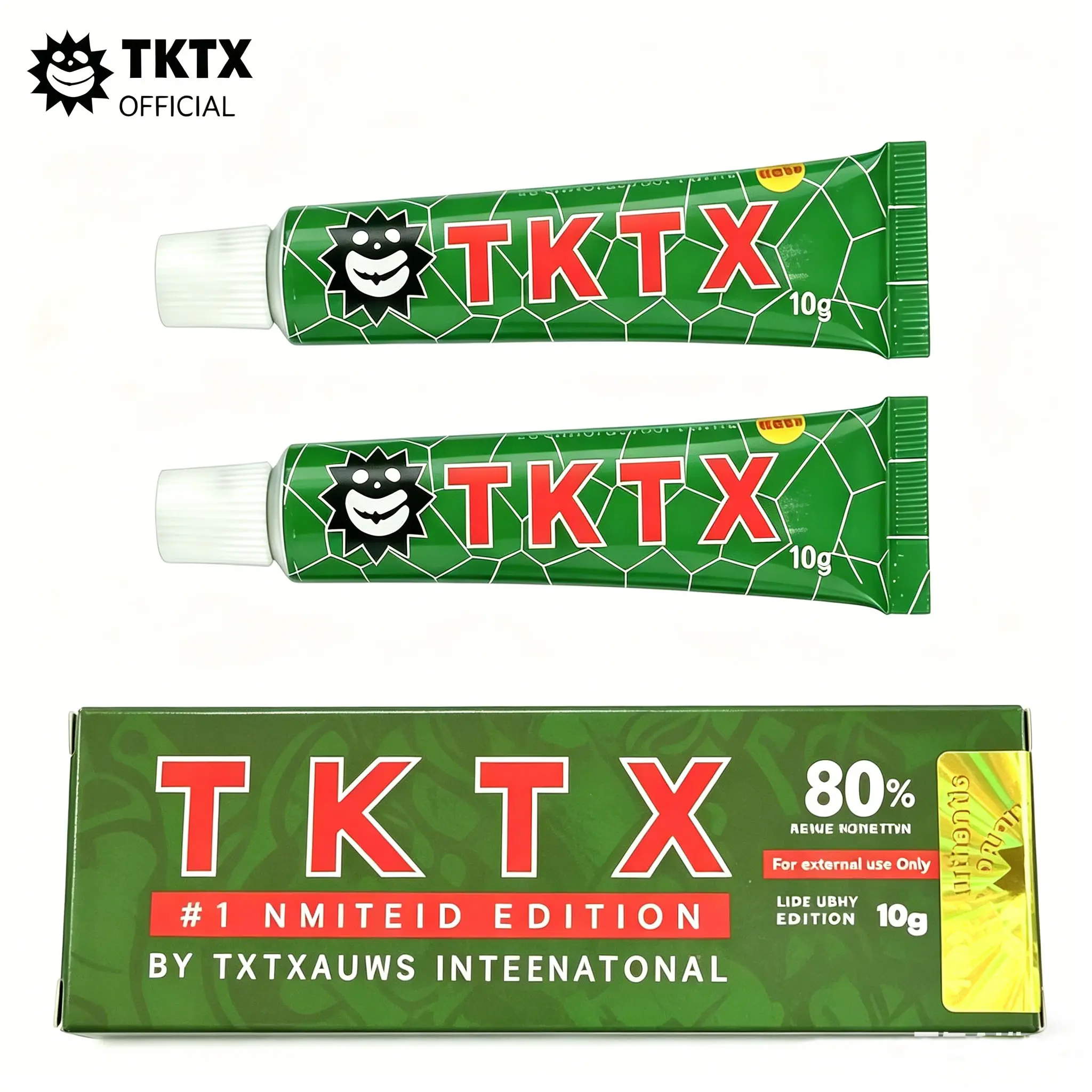 Tattooing Anesthesia Cream-Green 80% Upgraded Painless Tattooing Cream-Efficient anesthesia formula, which is pure and friendly to the skin and lasts for 6-8 hours without pain to realize professional tattoo experience.