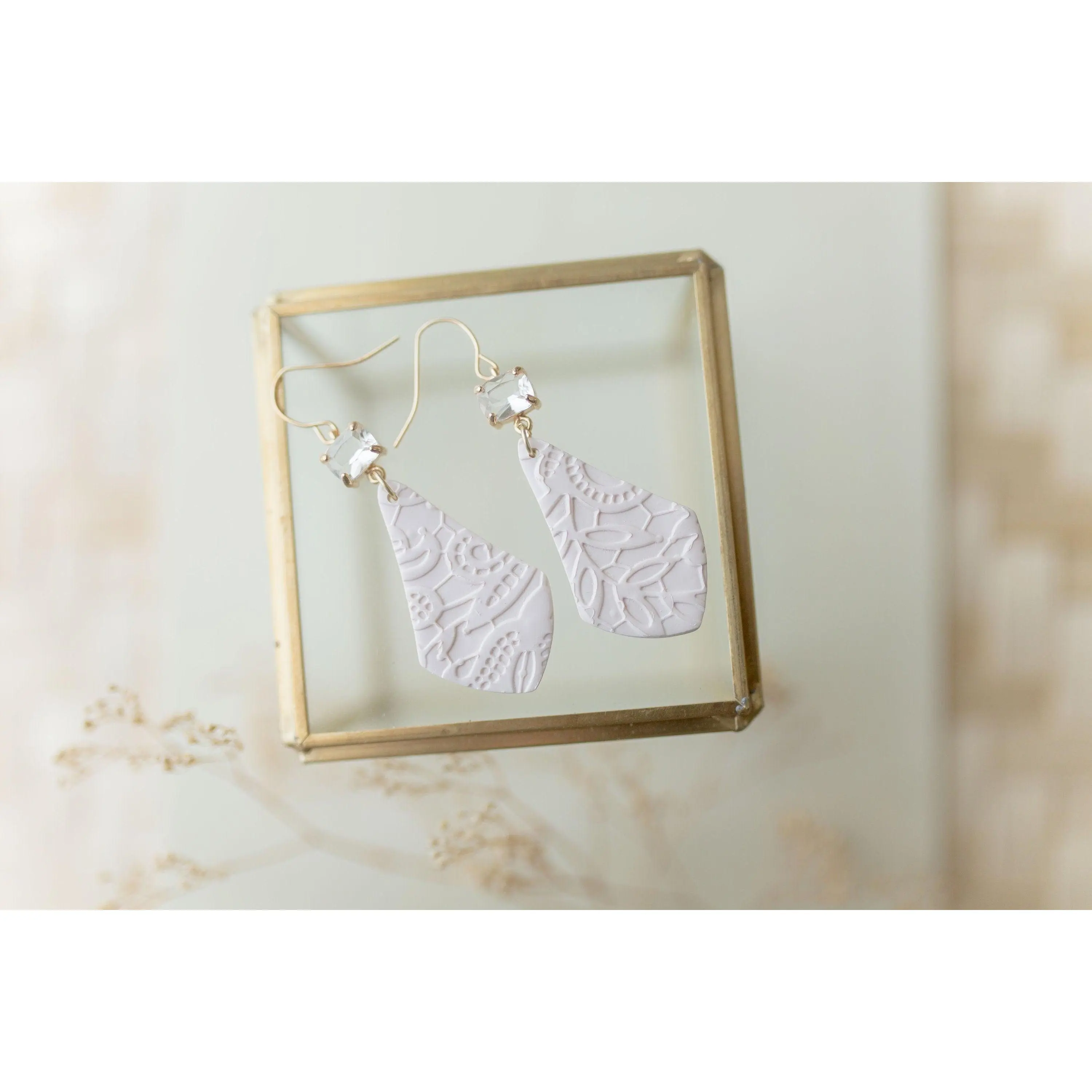 Clay earrings | bridal