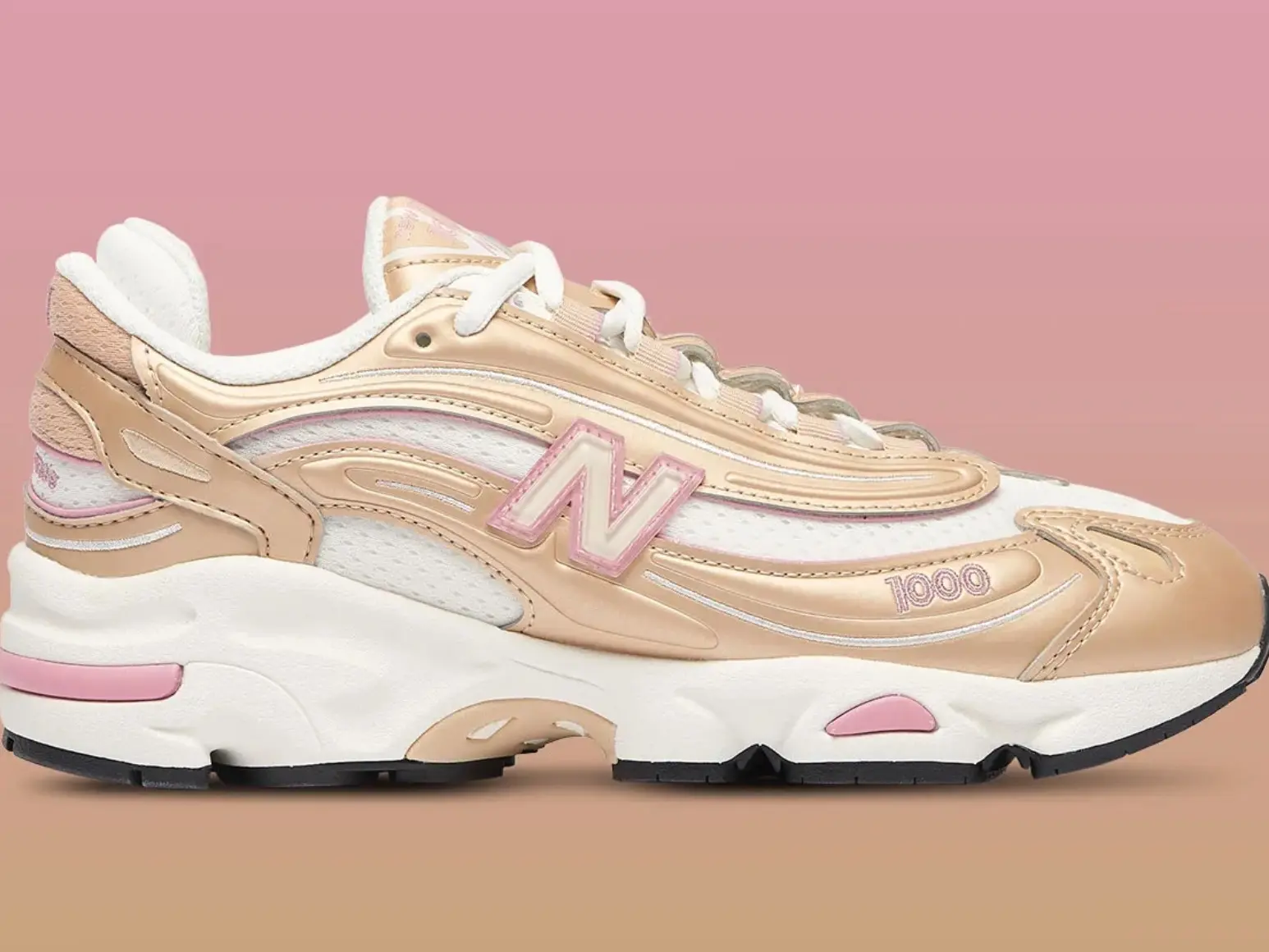 New Balance 1000 White Gold Pink