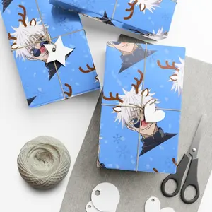 Gojo Satoru Christmas Wrapping Paper: JJK Fan Present Wrap, Anime Gift Wrap, Funny Wrapping Papers for Birthdays, Christmas, Holidays, Gift for Fans, Gift for Girl, Birthday Gift