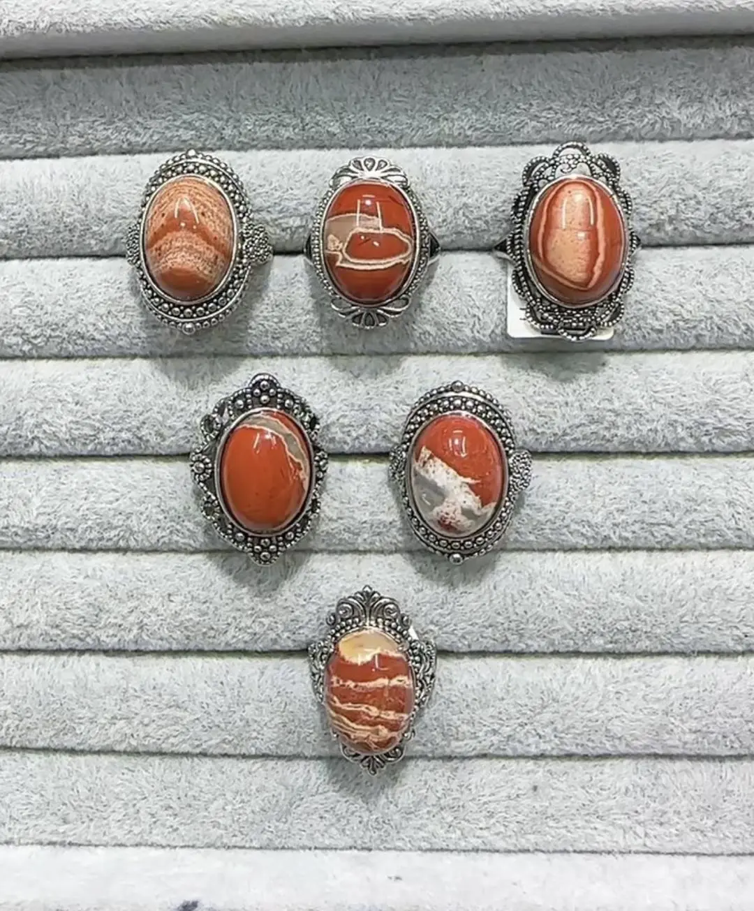 Julie(13101)gc.Red jasper ring