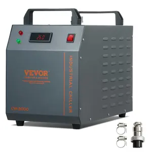 VEVOR Industrial Water Chiller, CW-3000, 80W Air-Cooled Industrial Water Cooler Cooling System with 12 L Water Tank Capacity 12 L/min Maximum Flow Rate, for Laser Engraving Machine Cooling Machine