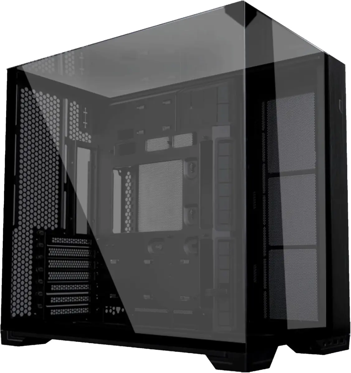 Lian-Li O11VPX O11 Vision Compact ATX Mid Tower PC Case - Black Steel & Tempered Glass, 2 x 2.5" Drive Bays, Back-Connect ATX Motherboard Support, Concealing Tubing Design, Optional 360 AIO Top Mesh Panel, Unobstructed Component Showcasing View, Optional