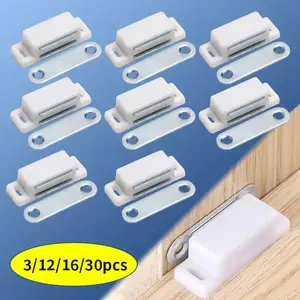 Magnetic Door Catch Set (4/8pcs), Cabinet Magnetic Locks, Wardrobe Door Closer, Hardware Accessories, Safety Latch Closure, Door Security Lock