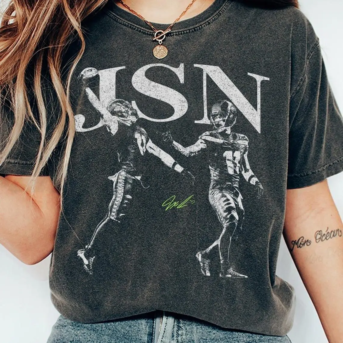Jaxon Smith Njigba Football Vintage Comfort Colors Shirt