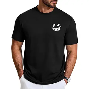 graphic T-shirt, simple chest print, regular fit, casual summer crew neck T-shirt