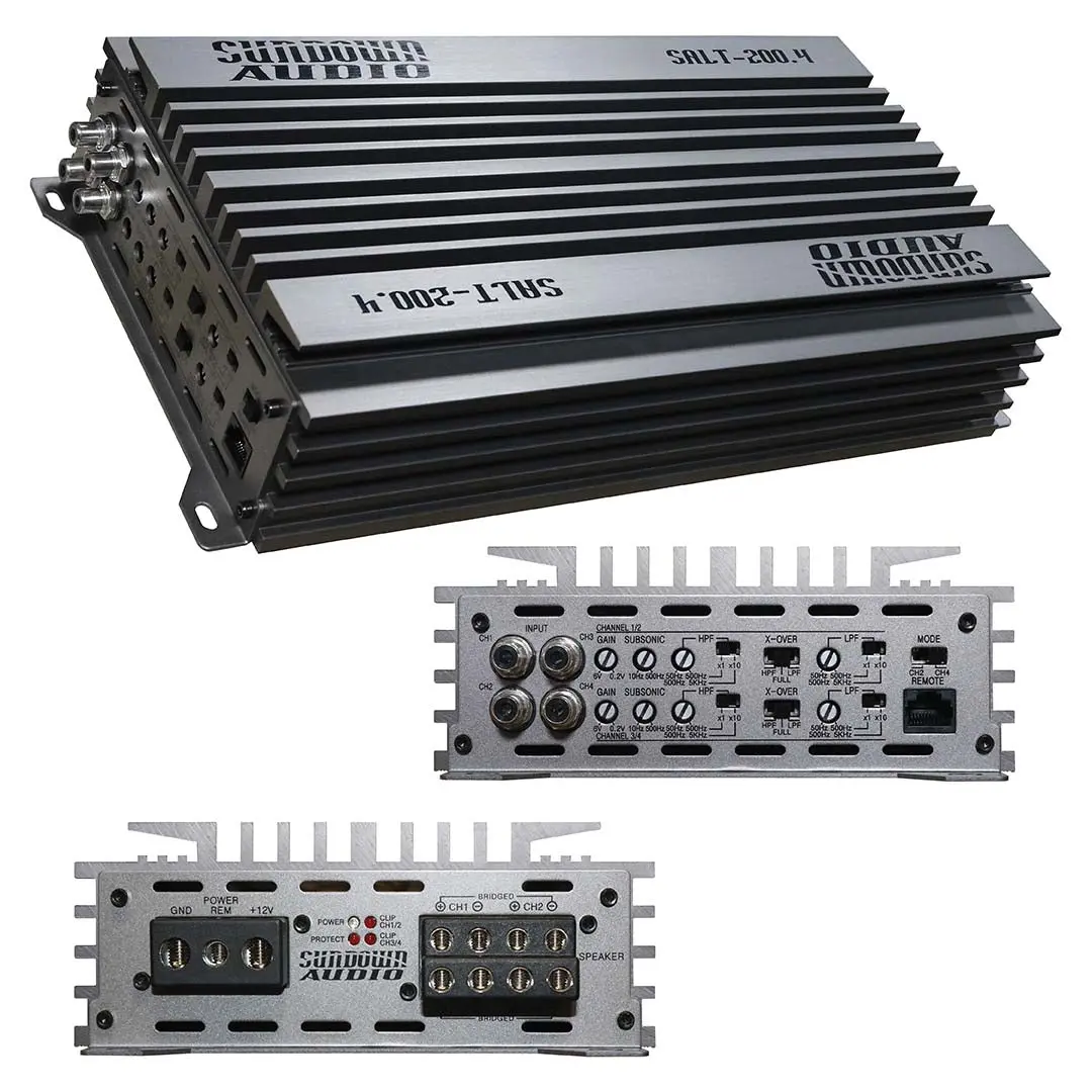 Sundown Audio 4-Channel Car Amplifier - 1400W RMS Hi-Fi Stereo Sound for Car Stereo Upgrade and Audio System Enhancement, Car Audio System