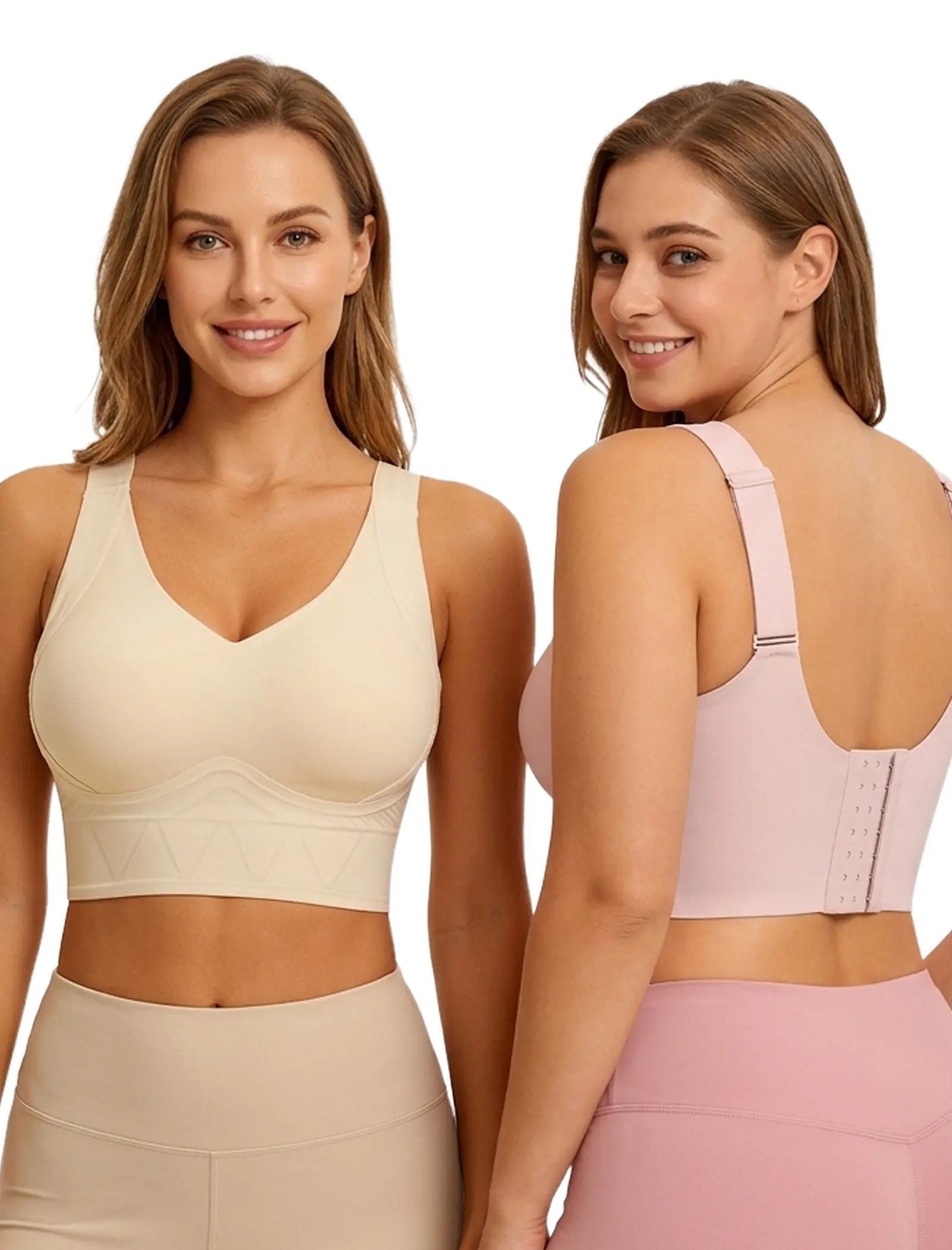 SOFT INTENTION Back Fat Smoothing Bra Full Coverage Bras Supportive Comfort No Underwire 7 Roll hooks