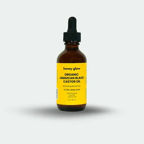 Honey Glow Organic Jamaican Black Castor Oil for Skin, Body & Hair Moisturizing Body Care Exfoliating