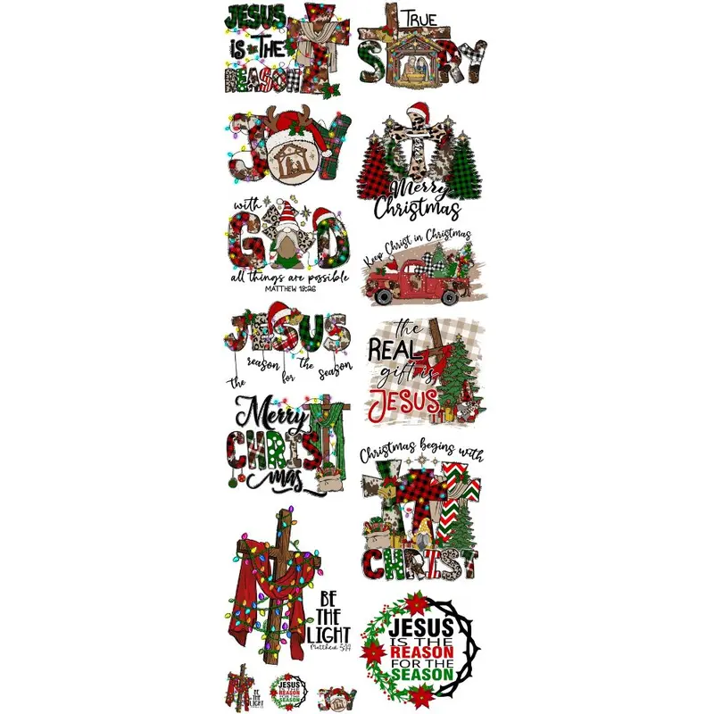 True Story Christmas DTF Transfers Gang Sheet 22” wide x 60” long DTF Gang Sheet Direct To Film