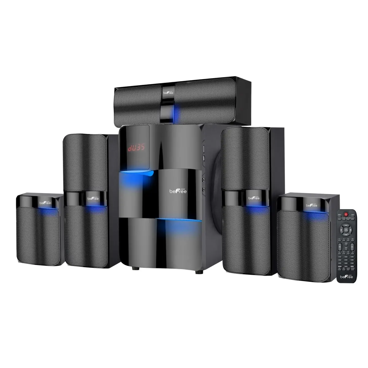 212 MAIN Befree 5.1-Channel Surround Sound Bluetooth Speaker System - Audio Device with USB, Plug, SD Card, Optical Connectivity for Smartphones