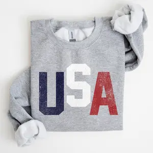 Vintage USA, 4th of July, Red White and Blue, Classic, Patriotic, America Sweatshirt
