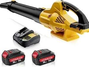 Leaf Blower Cordless with Battery and Charger, 500CFM, 6 Speed Modes, Electric Leaf Blower Compatible with Dewalt 20V Battery & Tools, Blowers for Lawn Care, Blowing Leaves, Dust, Snow