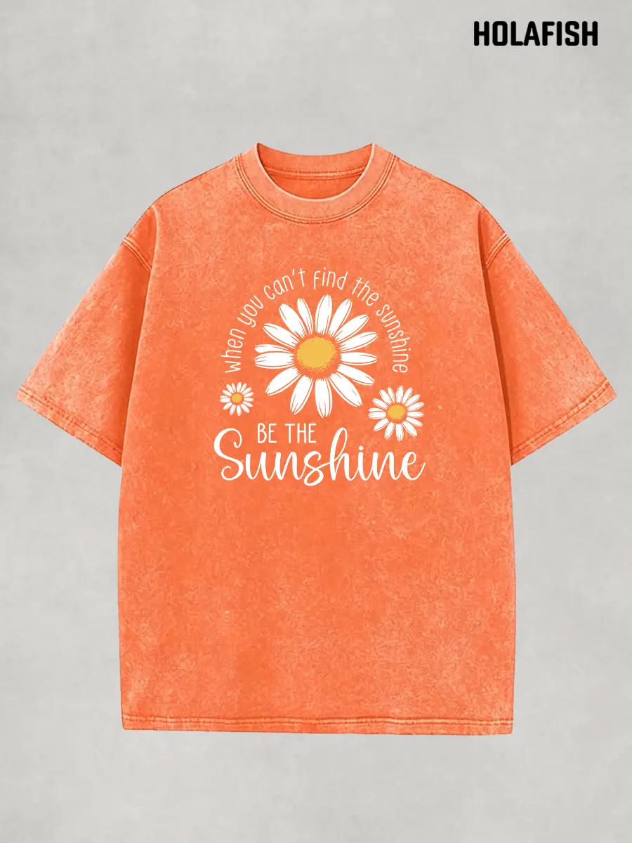 Holafish Women's Acid Washed Vintage Cotton T-Shirt - Unisex Relaxed Fit Shortsleeve Layer Top with Trendy Graphic, Durable Fabric, Pairable with Jeans Graphic Tees Crewneck