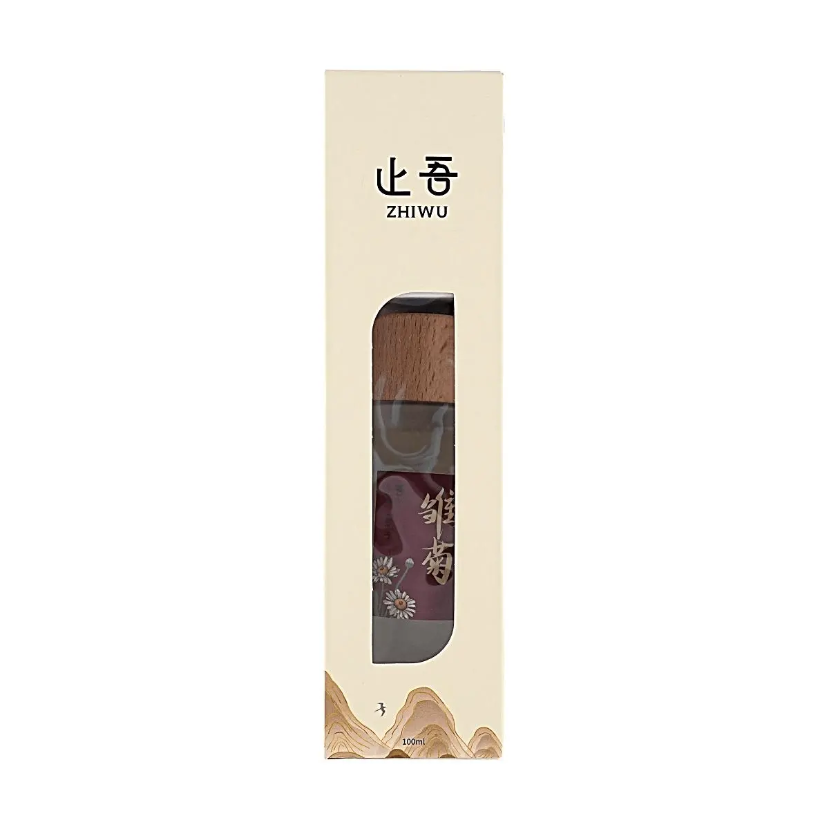 Zhiwu Chinese Style 100ml Reed Diffuser - Daisy Scent, Light, Elegant Artistic Home Fragrance, Ideal Gift for Home Care Supplies