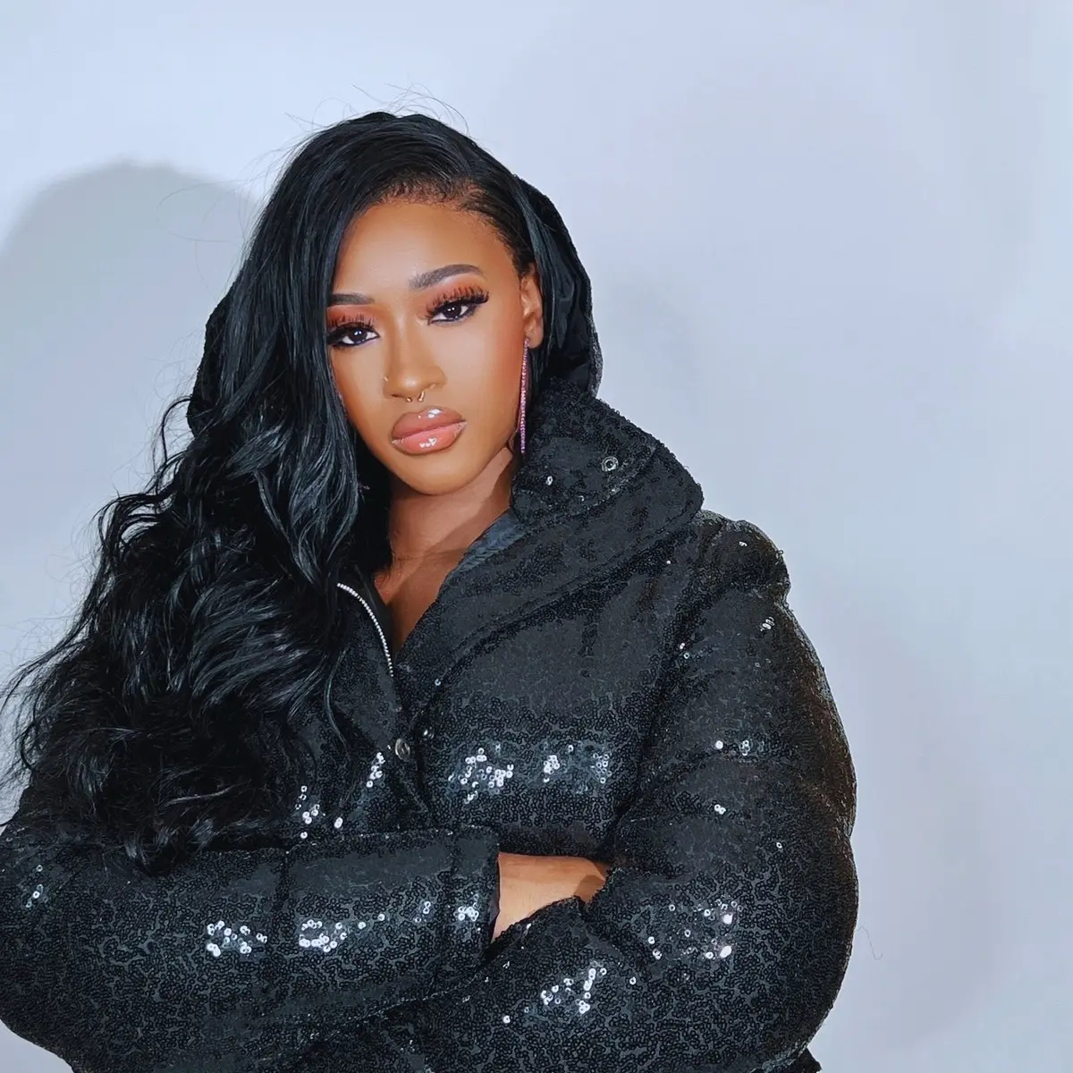 Zip up puffer jacket Hoodie Coats Fit