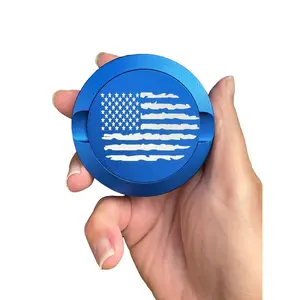 Tin | Engraved with American Flag | Aluminum  Pouch Tin | Gift for him |