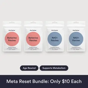 Kind Patches Meta Reset Bundle: Natural Ingredient, Berberine, Age Rewind, Vegan