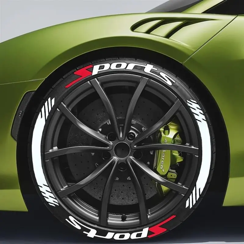 4 Piece Set Tire Decoration Stickers Waterproof Thickened Universal Wheel Decals for Car Motorcycle Suv Sticker For Cars Decals For Vehicles Automotive Decals Automobile Decals