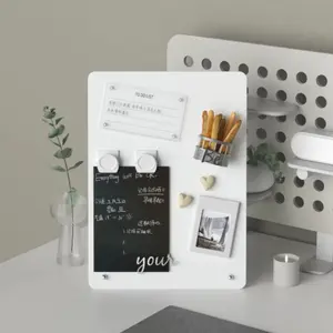 Magnetic Whiteboard with Stand, Desktop Magnetic Board, Weekly Planner & Erasable Surface, Acrylic Material, Back-To-School Office Supplies, Writing Board