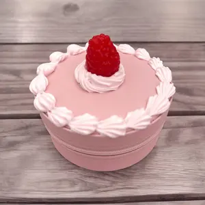 Fake Cake Jewelry Organizer Raspberry Tart Travel Trinket Box