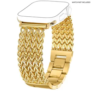 Women's Stainless Steel Apple Watch Band, Compatible with Iwatch Series 1-10, Ultra, Se, Starlight Chain Bracelet, Elegant Design, Smart Watch Straps