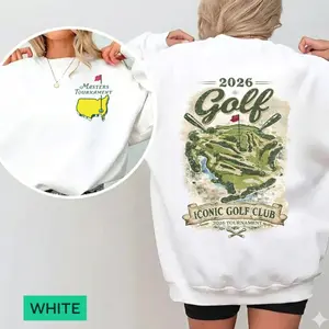 [Sale of 50%] Masters Golf 2026 Sweatshirt/Tshirt 2 Side – Golf Course Graphic Tee – 2026 Vintage Golf Shirt for Men– Distressed Augusta Graphic - 2026 Vintage Tournament Inspired Graphic Tee QQ
