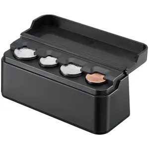 Joytutus Compact Coin Holder for Car Change Organizer Precision Design Universal Fit Eco-Friendly Durable Materials 4.7x1.6x1.9in Concealed Storage Flip Lid