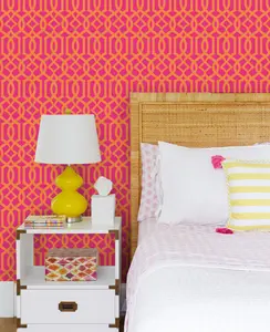 Modern Trellis Bold Wallpaper - Peel and Stick