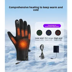 Electric Heated Gloves Men and Women Charging Travel Cold-proof Warm Gloves Autumn Winter Outdoor Riding Heating Gloves