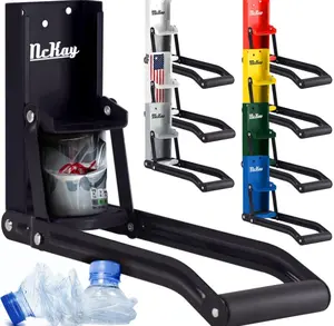 Mckay 16oz Metal Can Crusher, Heavy-Duty Wall-Mounted Smasher for Aluminum Seltzer, Soda, Beer Cans and Bottles for Recycling, Gadgets for Home, also works for 12 Oz. Can (Black)