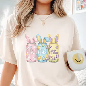 [Sale Up To 50%] Comfort Color Diet Coke Easter Shirt, Spring Easter Tshirt, Christian Easter Sweatshirt, Happy Easter Day Tee, Easter Bunny Shirt, Easter Gift, Trendy Cotton Fabric
