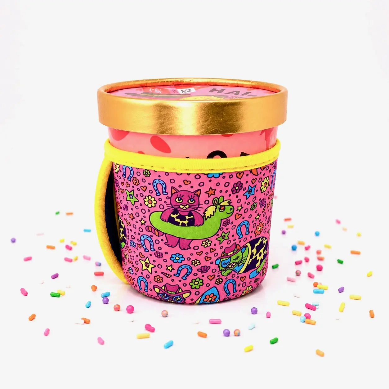 Reusable Waterproof Kitty Ice Cream Sleeves