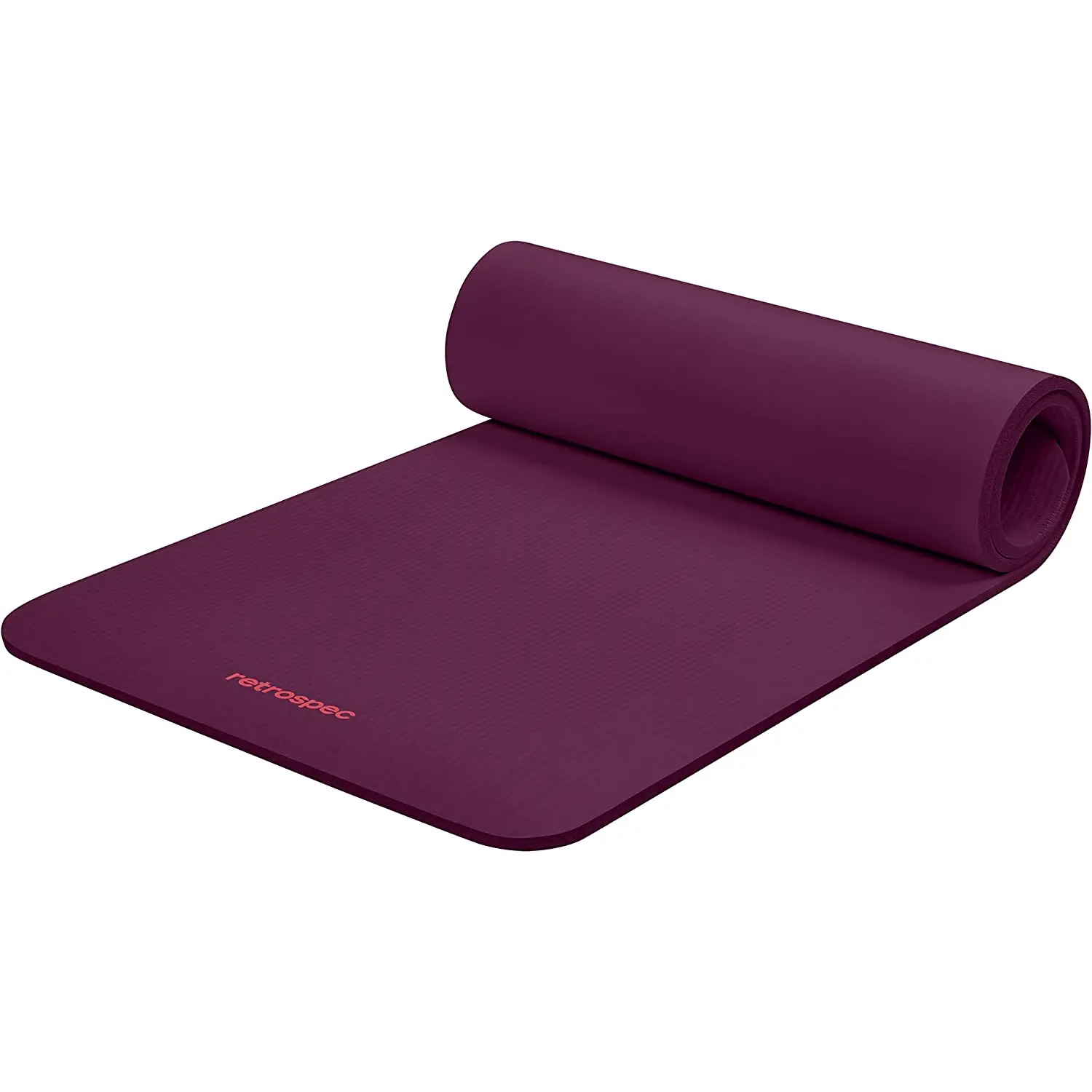 Retrospec Solana Yoga Mat 1/2" Thick W/Nylon Strap for Men & Women - Non Slip Exercise Mat for Yoga, Pilates, Stretching, Floor & Fitness Workouts Retrospec