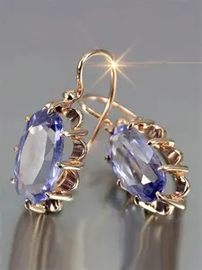 1 Pair Glamorous Cubic Zirconia Drop Teardrop Earrings For Women For Gift Wedding Jewelry