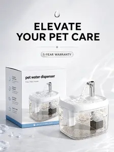 Automatic Pet Water Fountain with Filter Ultra Quiet WaterDispenser Auto Circulating and Filtration 1.5L Easy to Clean