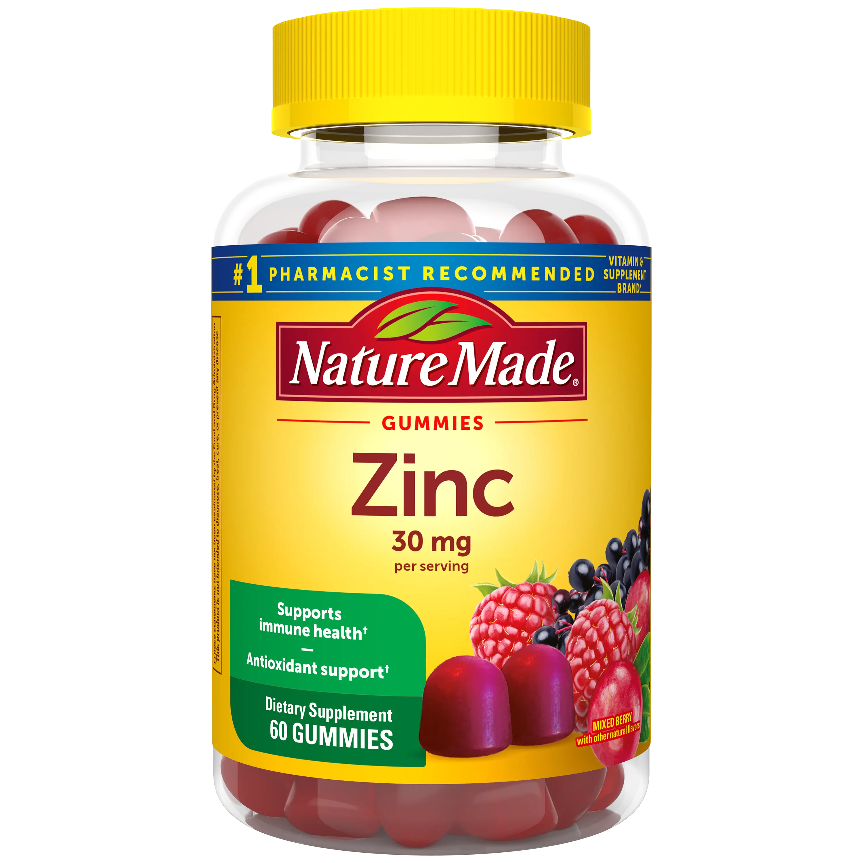Nature Made Zinc Gummies, 30mg Mineral Wellness Supplement