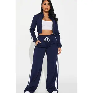 Hanging Out Later Track Pant Set - Navy Q